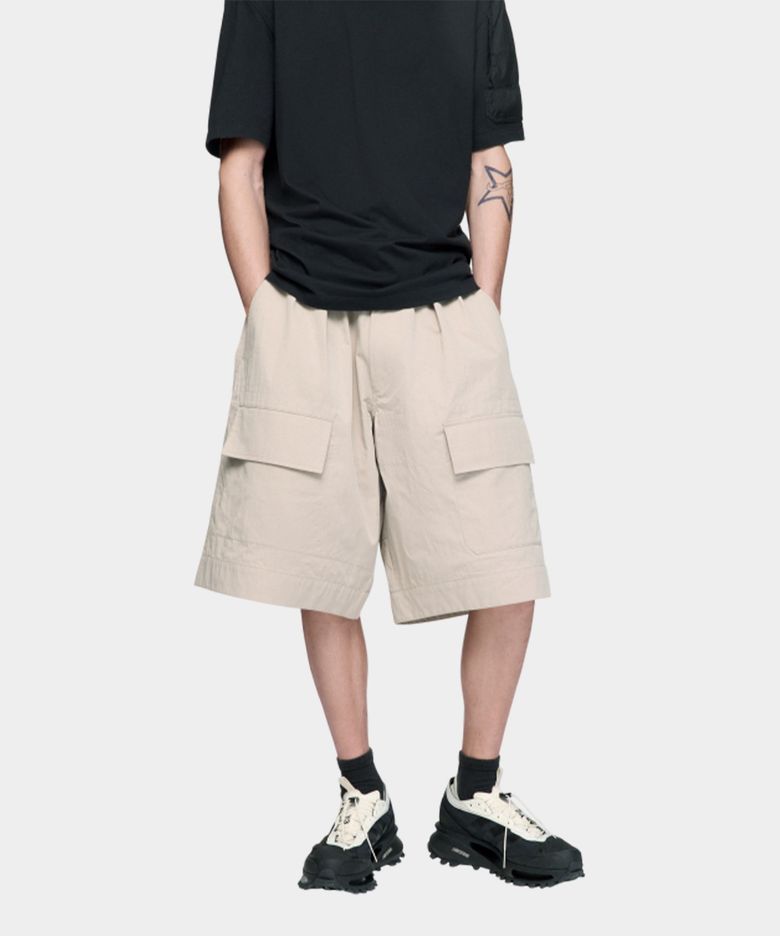 (M) 와이드 레그 쇼츠 라이트 브라운 M WL SHORTS LIGHT BROWN