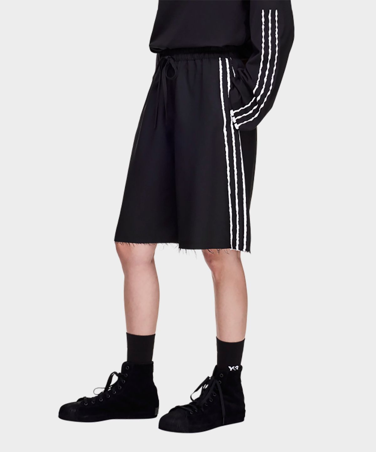 와이쓰리(Y-3) (W) 스포츠 유니폼 로우 컷 3S 쇼츠 블랙 SU RC 3S SHRT BLACK