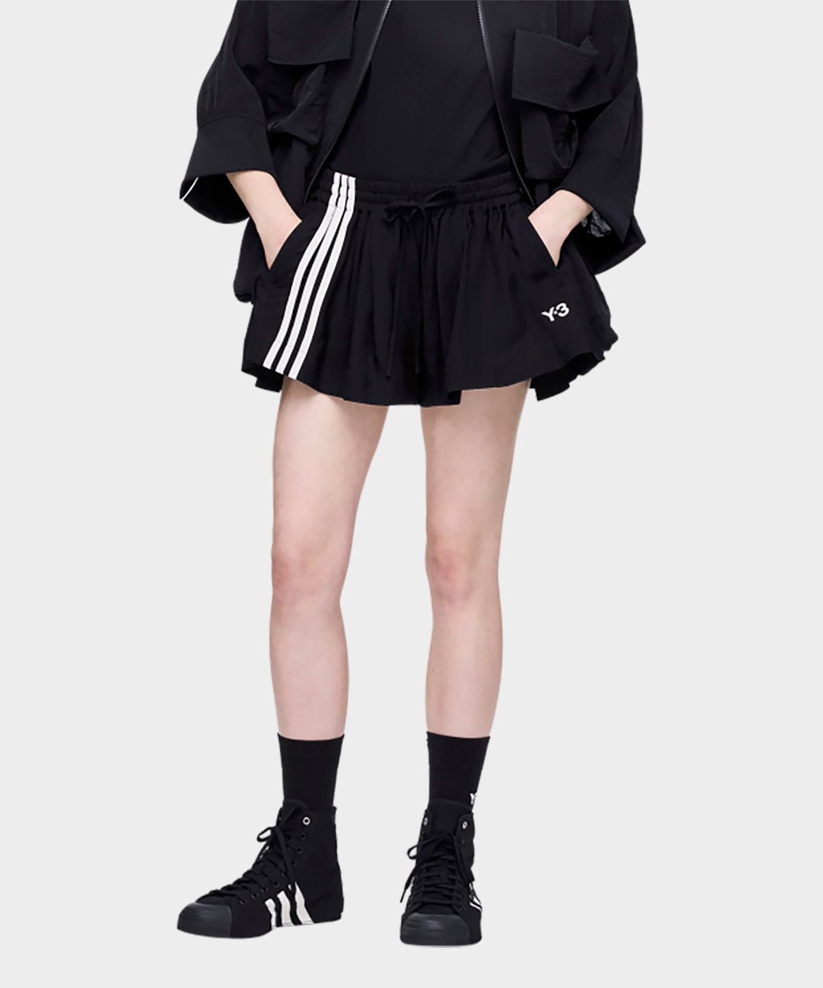 와이쓰리(Y-3) (W) 3S 테니스 쇼츠 블랙 W TENNIS SHORTS BLACK