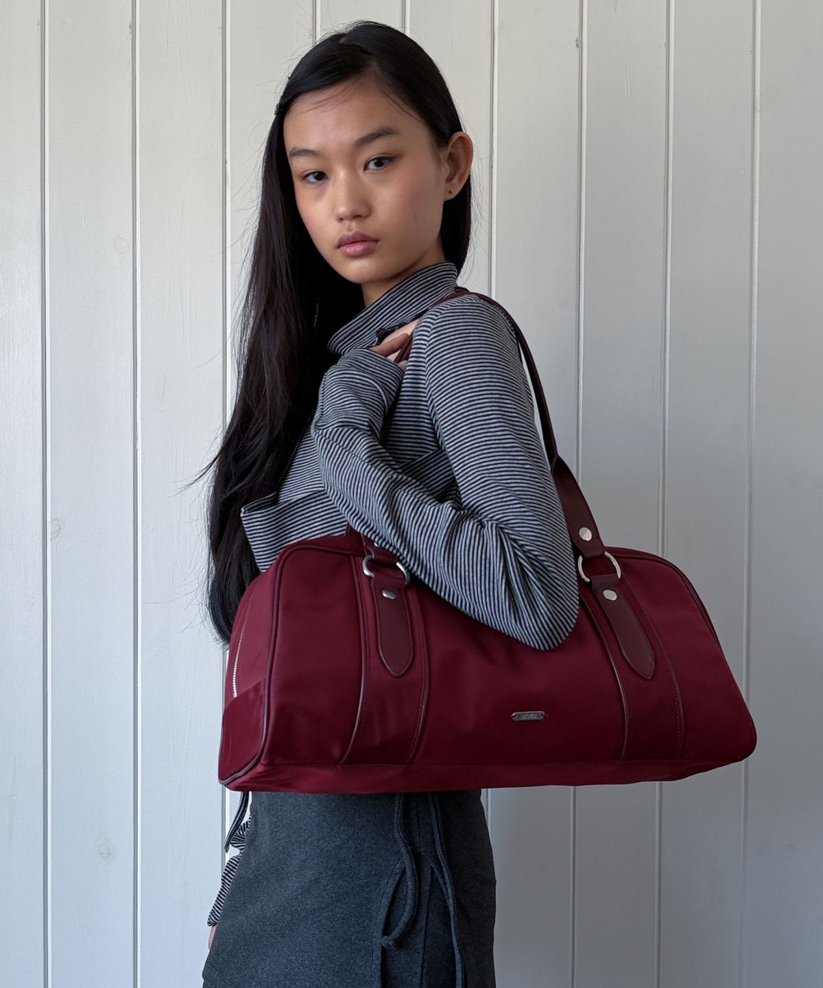 라츠유(LOTSYOU) Vivi Boston Bag WINE