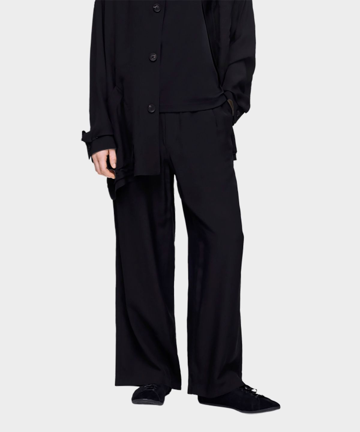 와이쓰리(Y-3) (W) 스트레이트 레그 팬츠 블랙 W UT WL PNT BLACK