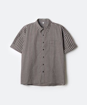 롤업 반팔 체크 셔츠_SPYCG25C06