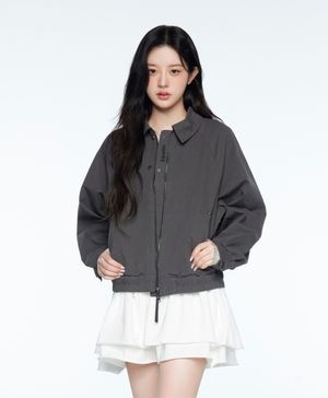 우먼스 러플 스트링 미니 스커트 화이트 SDFLKCQ40WHT