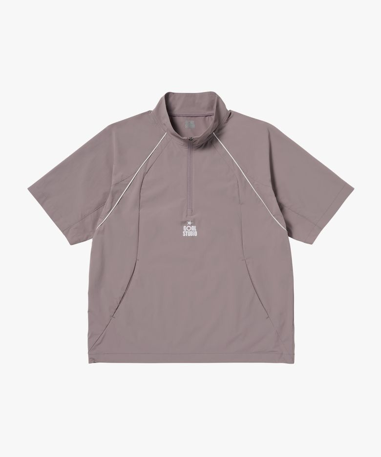 COLOR-BLOCK S/S ANORAK-BROWN
