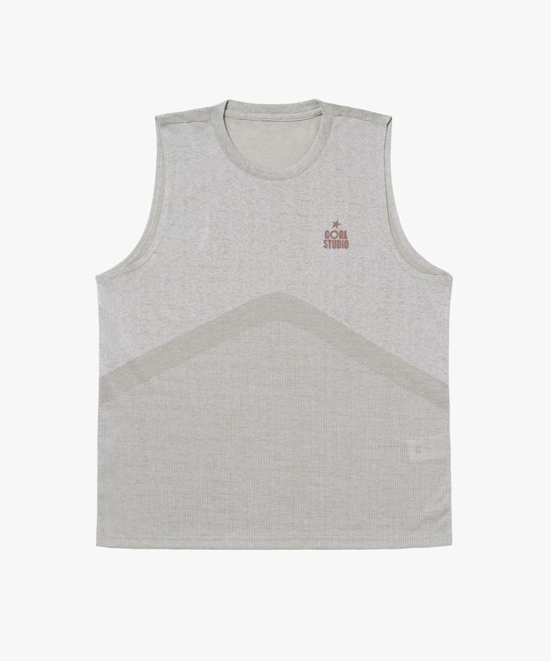 MS JACQUARD SLEEVELESS-BEIGE
