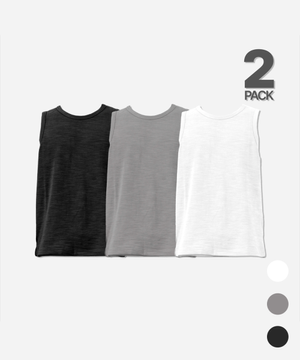 [2PACK] 슬럽 레이어 슬리브리스 탑 (3 COLOR)
