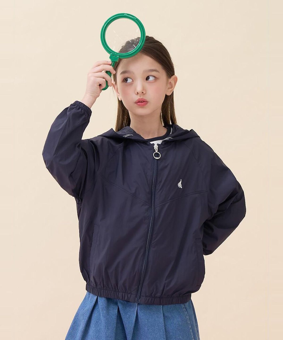 빈폴 키즈(BEANPOLE KIDS) 여아 에어리 바람막이 점퍼 - 네이비 (BI6339G01R)