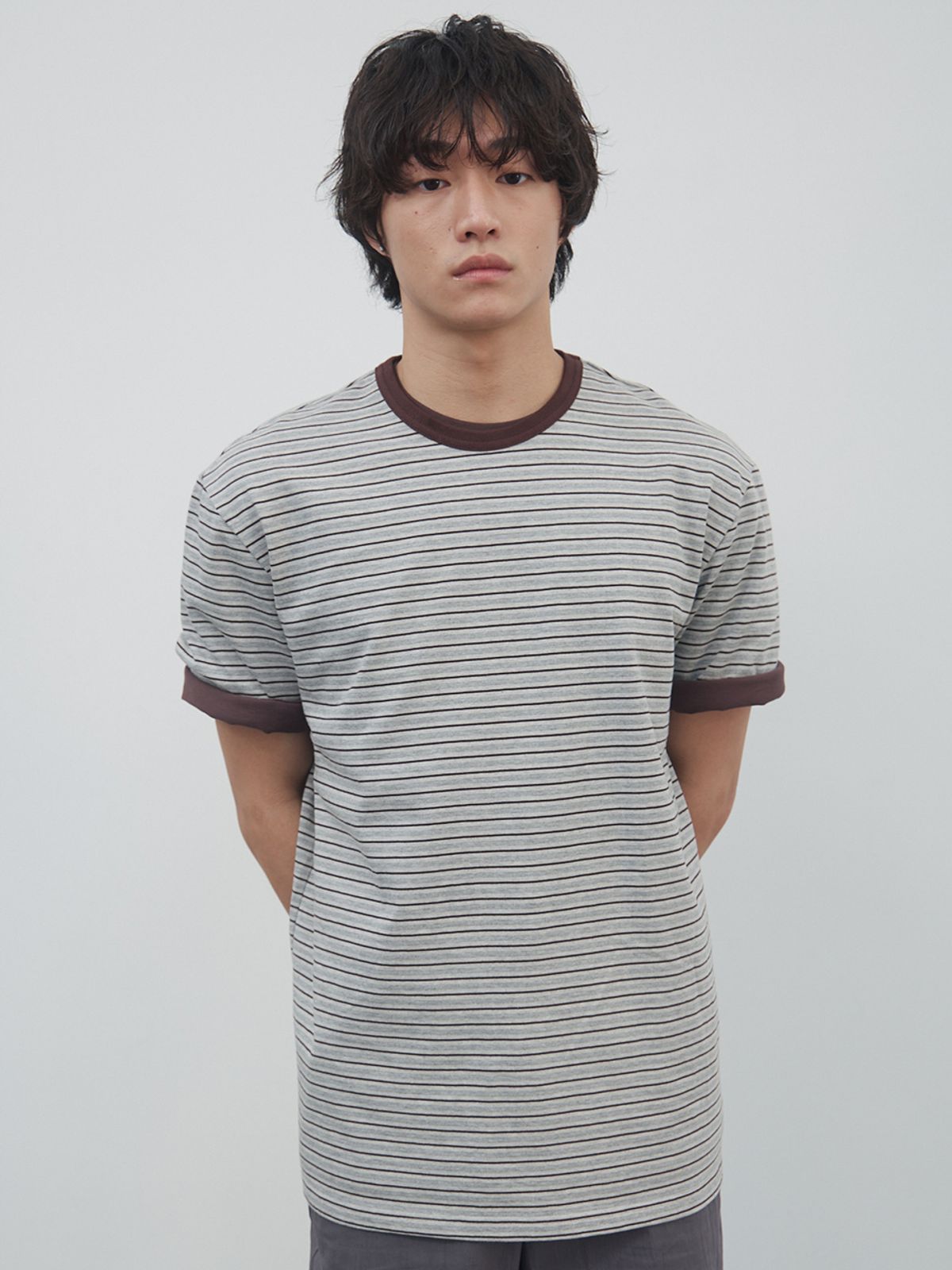 기준 맨(KIJUN MEN) Soft Border Tee Melange Grey