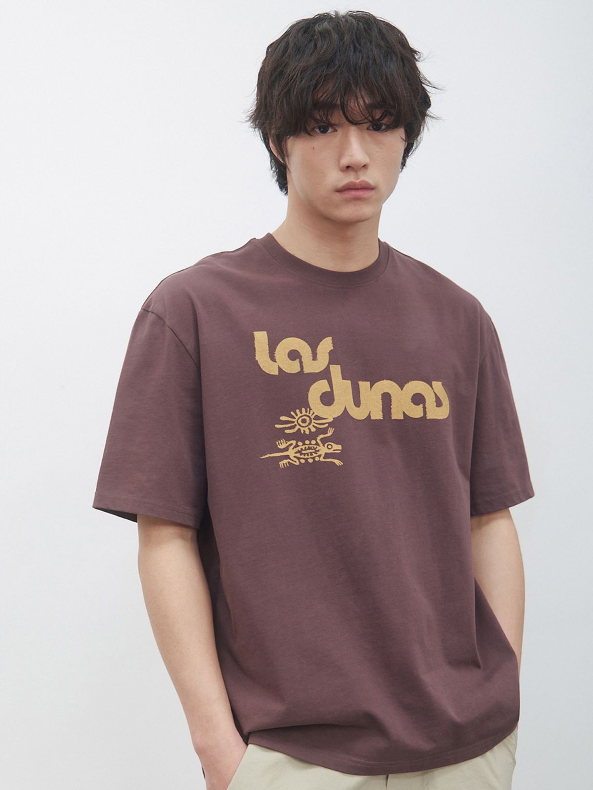 기준 맨(KIJUN MEN) Las Dunas Tee Brown