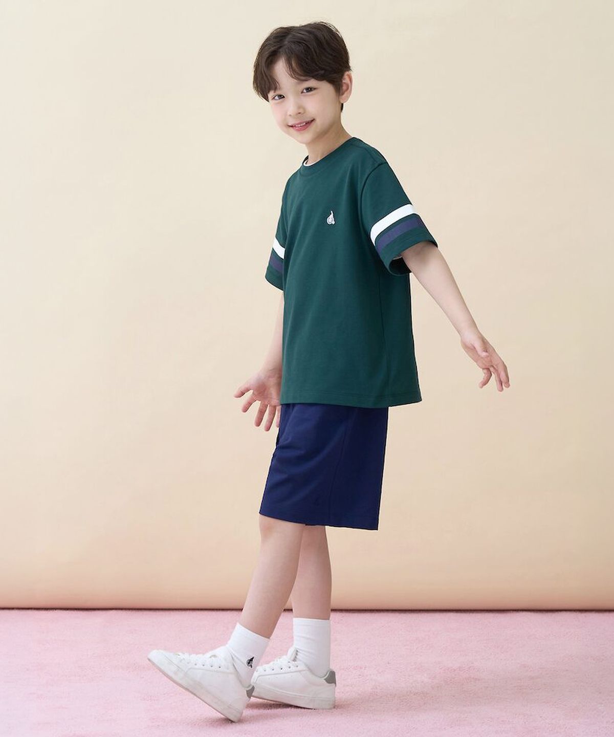 빈폴 키즈(BEANPOLE KIDS) 피케 반소매 상하세트  그린 (BI6342U07M)
