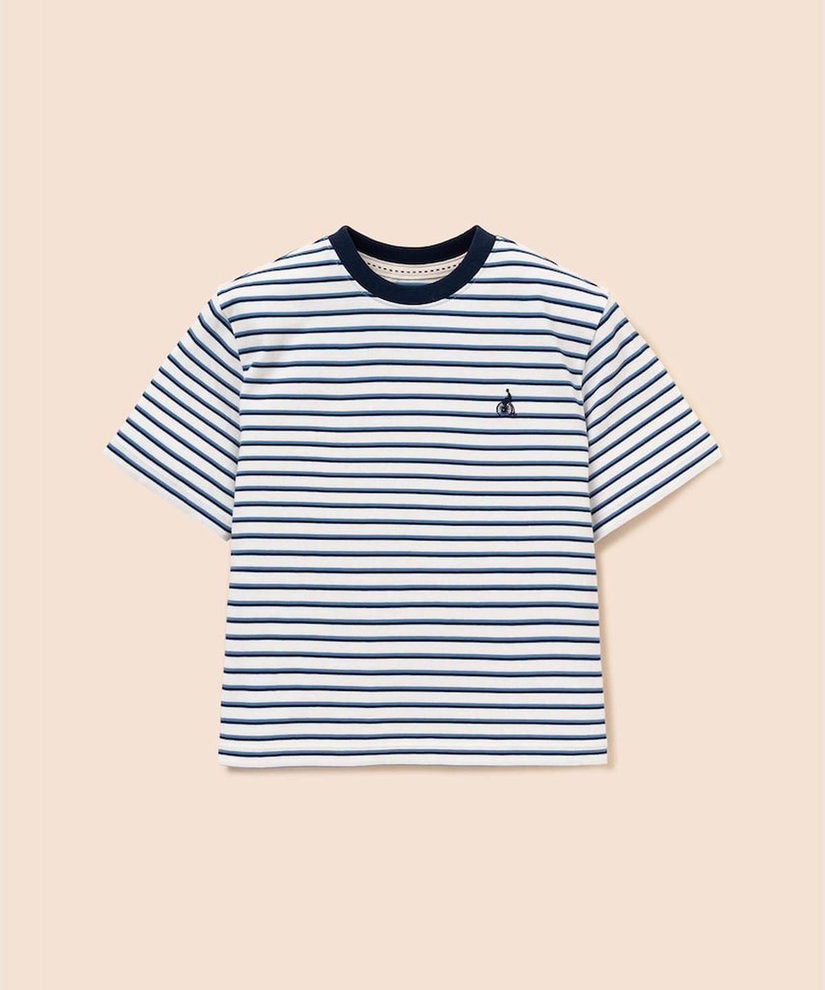 빈폴 키즈(BEANPOLE KIDS) 멀티 스트라이프 반소매 티셔츠  블루 (BI6342U10P)