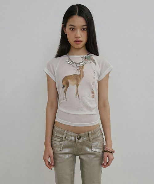 스컬프터(SCULPTOR) Zen Deer Tee Mint - 사이즈 & 후기 | 무신사