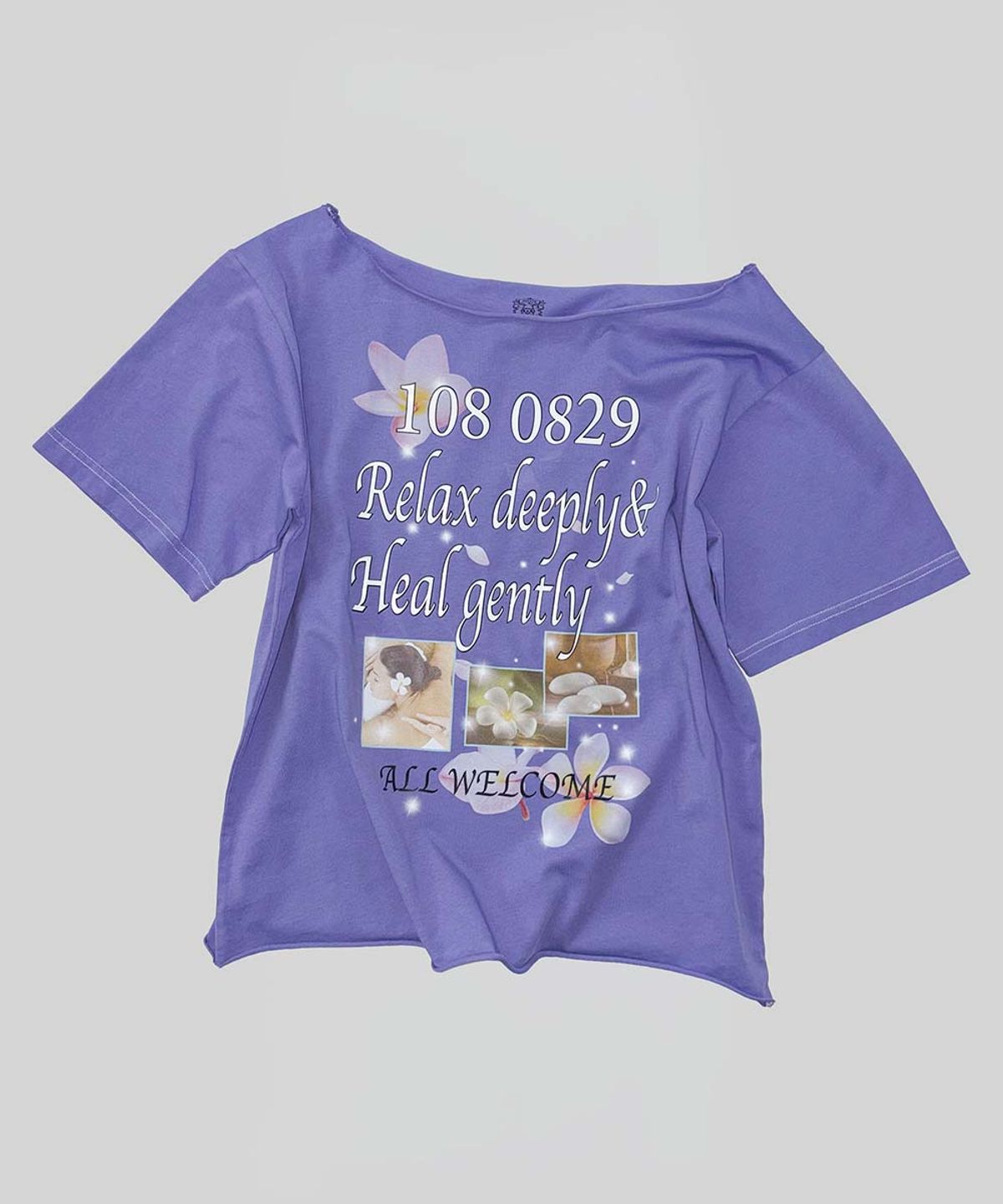 스컬프터(SCULPTOR) Healing Off-Shoulder Tee Purple