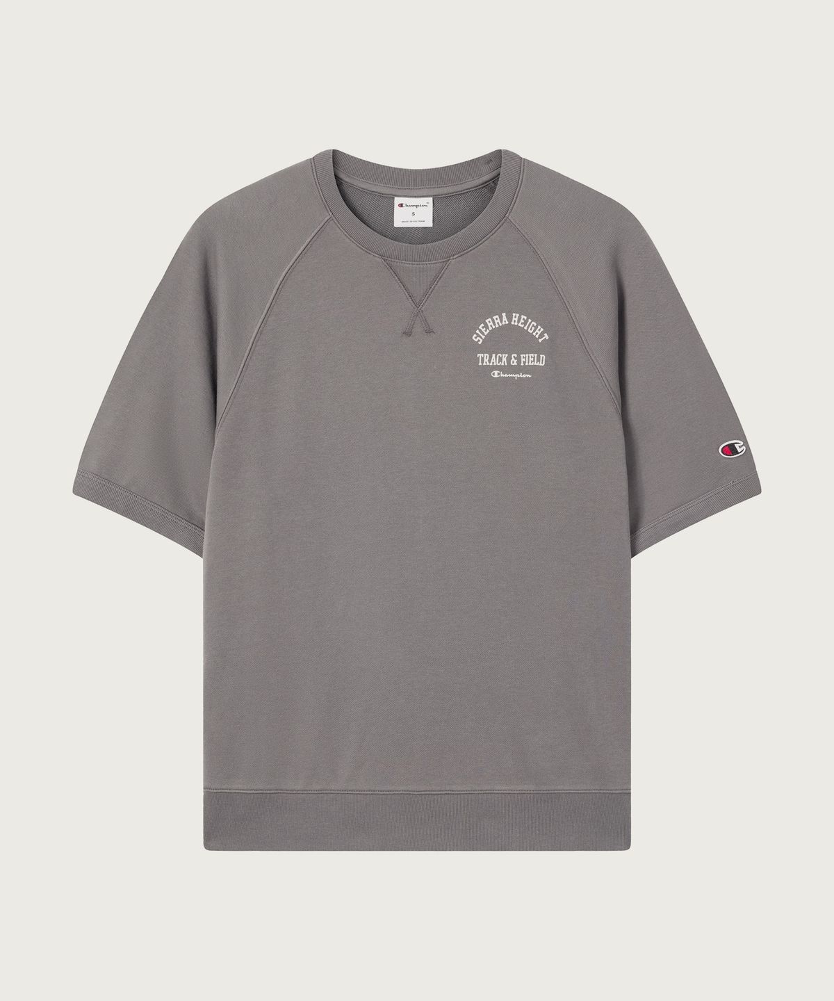 챔피온(CHAMPION) 여성 스포츠 팀 로고 스웨트 티셔츠 Charcoal