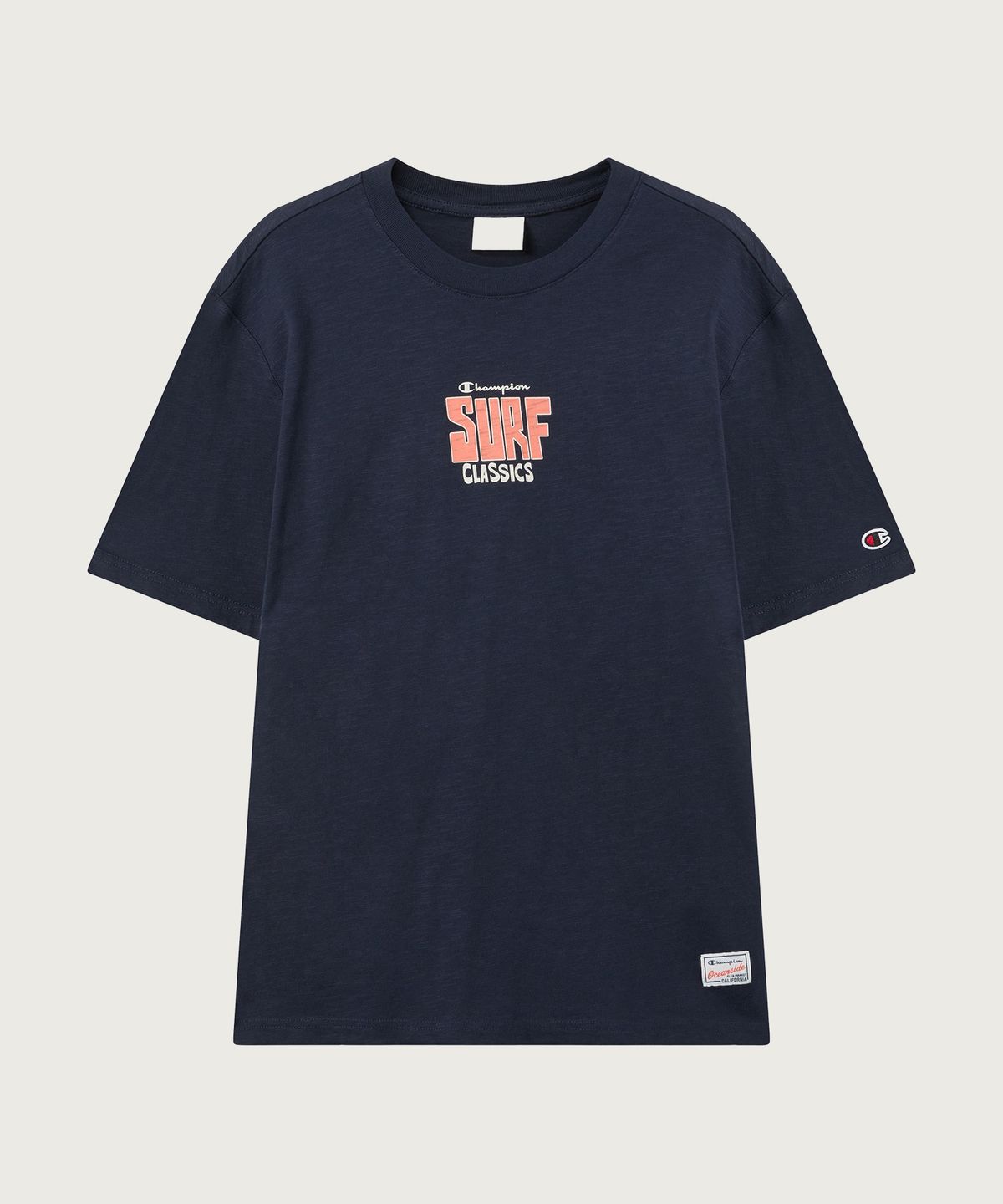 챔피온(CHAMPION) 서핑 슬럽 프린트 티셔츠 Navy