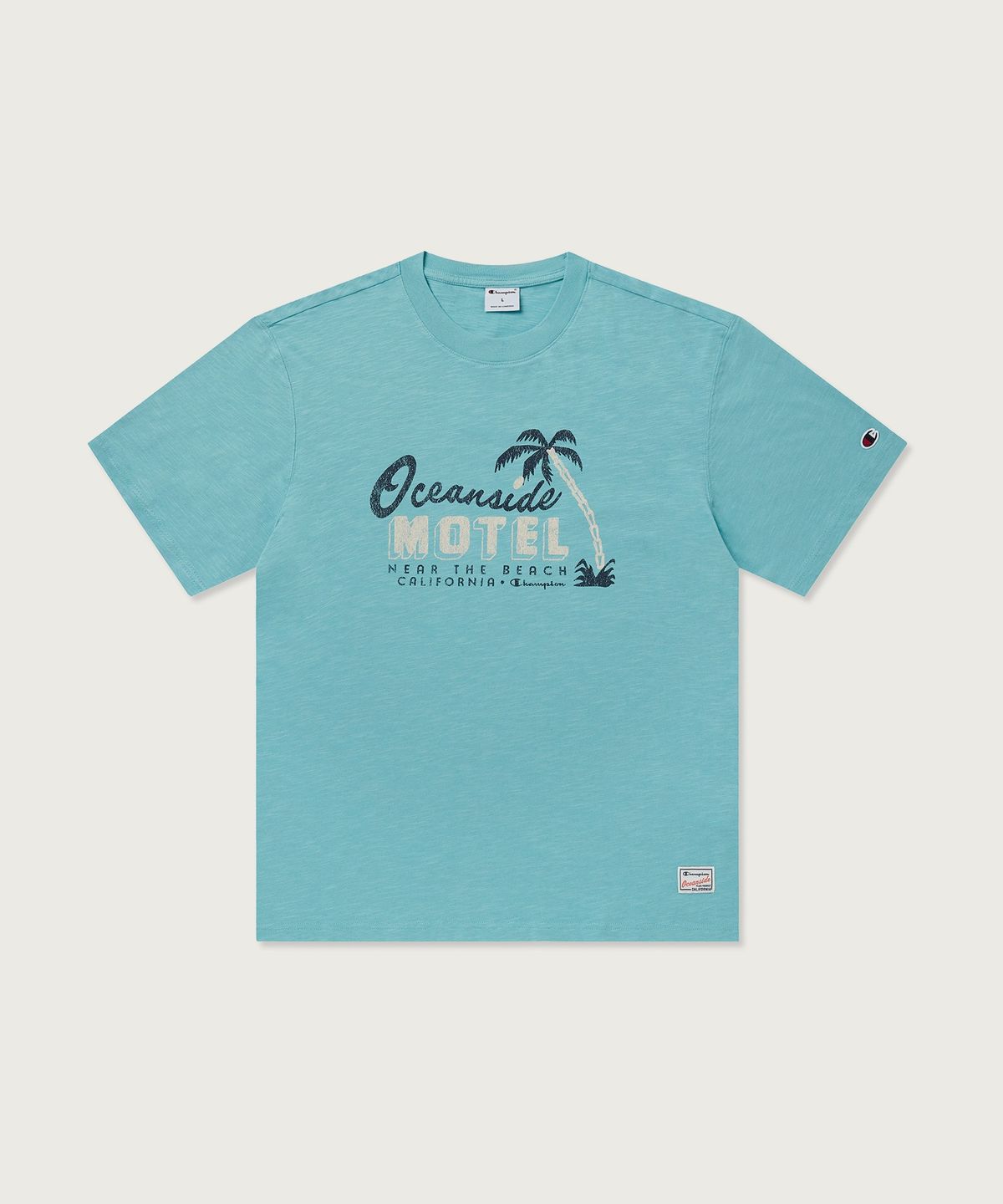 챔피온(CHAMPION) 서핑 슬럽 프린트 티셔츠 Mint