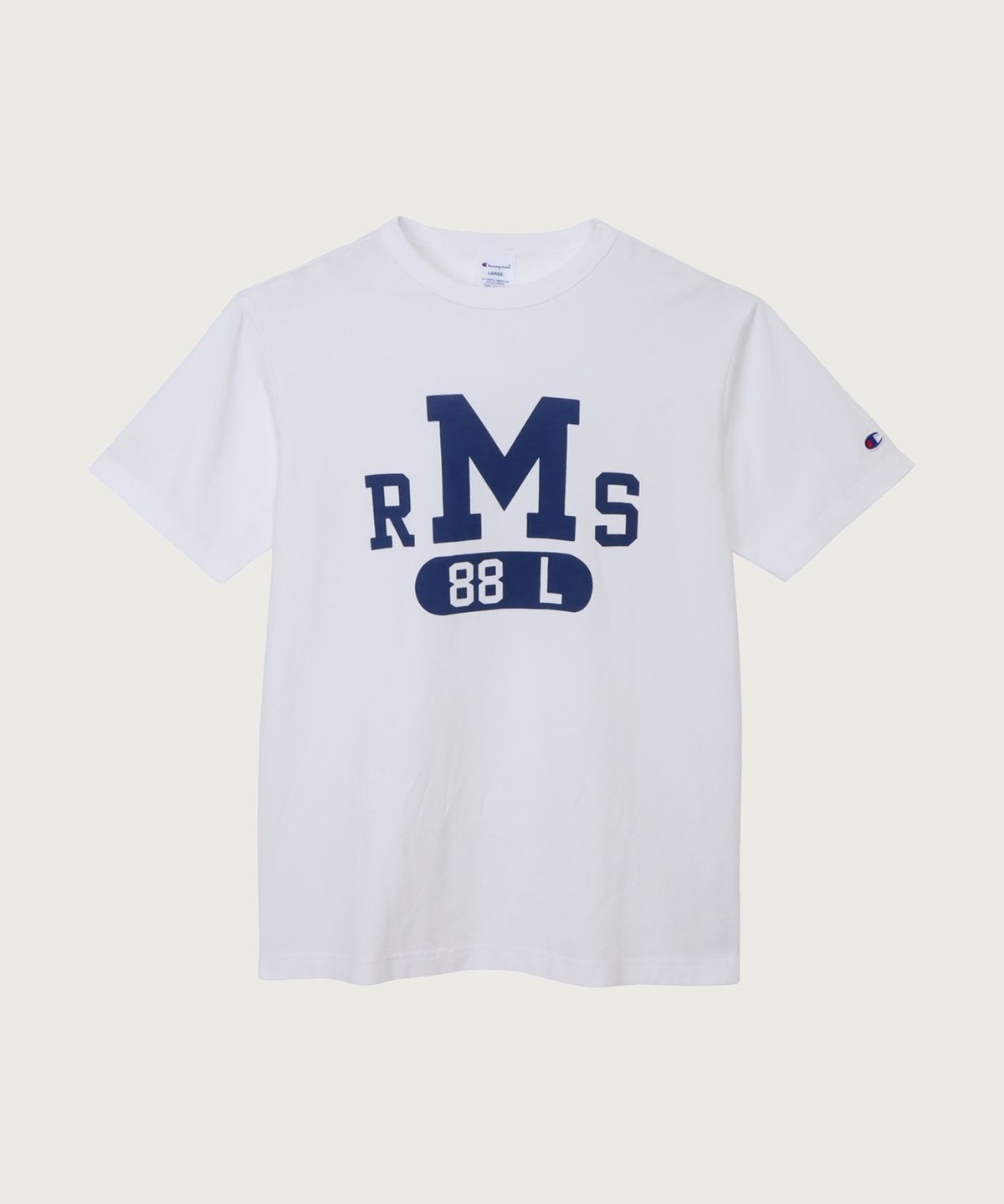 챔피온(CHAMPION) 베이직 가먼트워싱 그래픽 티셔츠 Navy