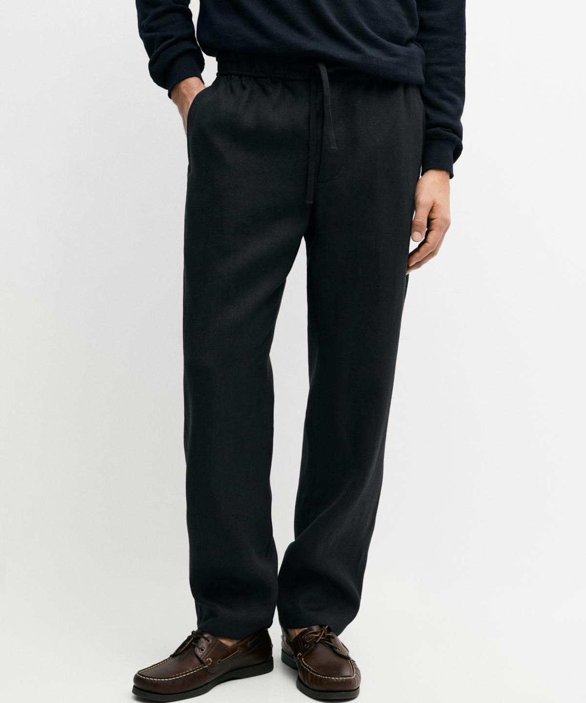 마시모두띠(MASSIMO DUTTI) 린넨 조거핏 팬츠
