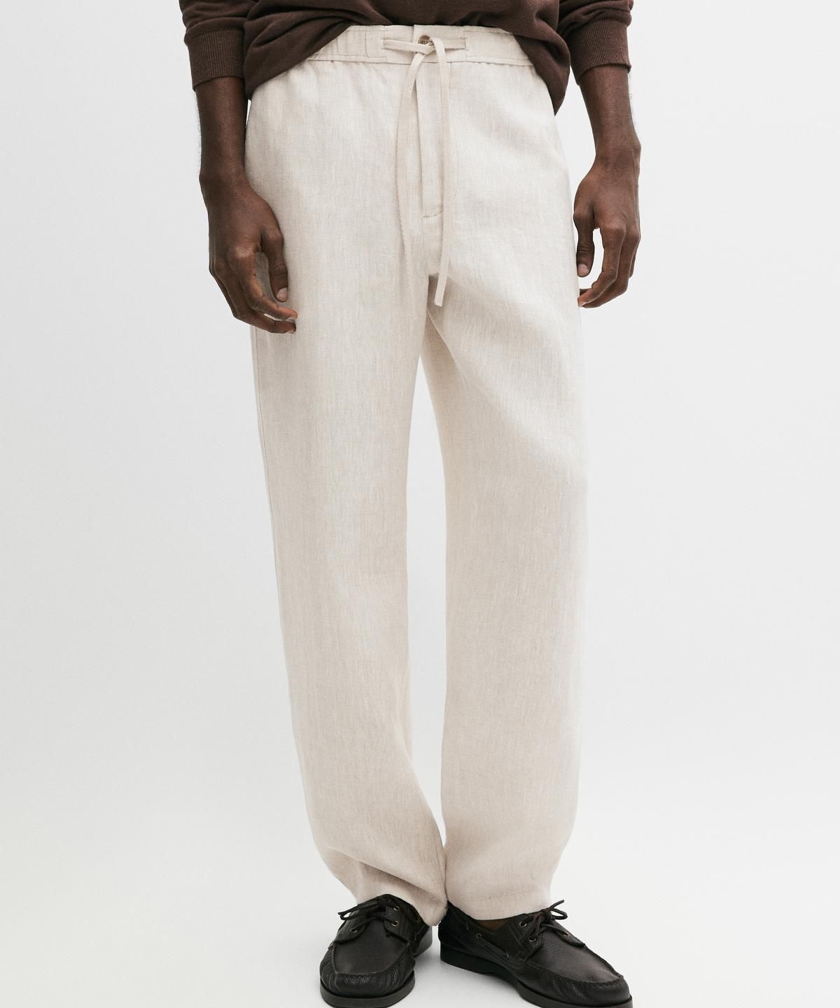 마시모두띠(MASSIMO DUTTI) 린넨 조거핏 팬츠