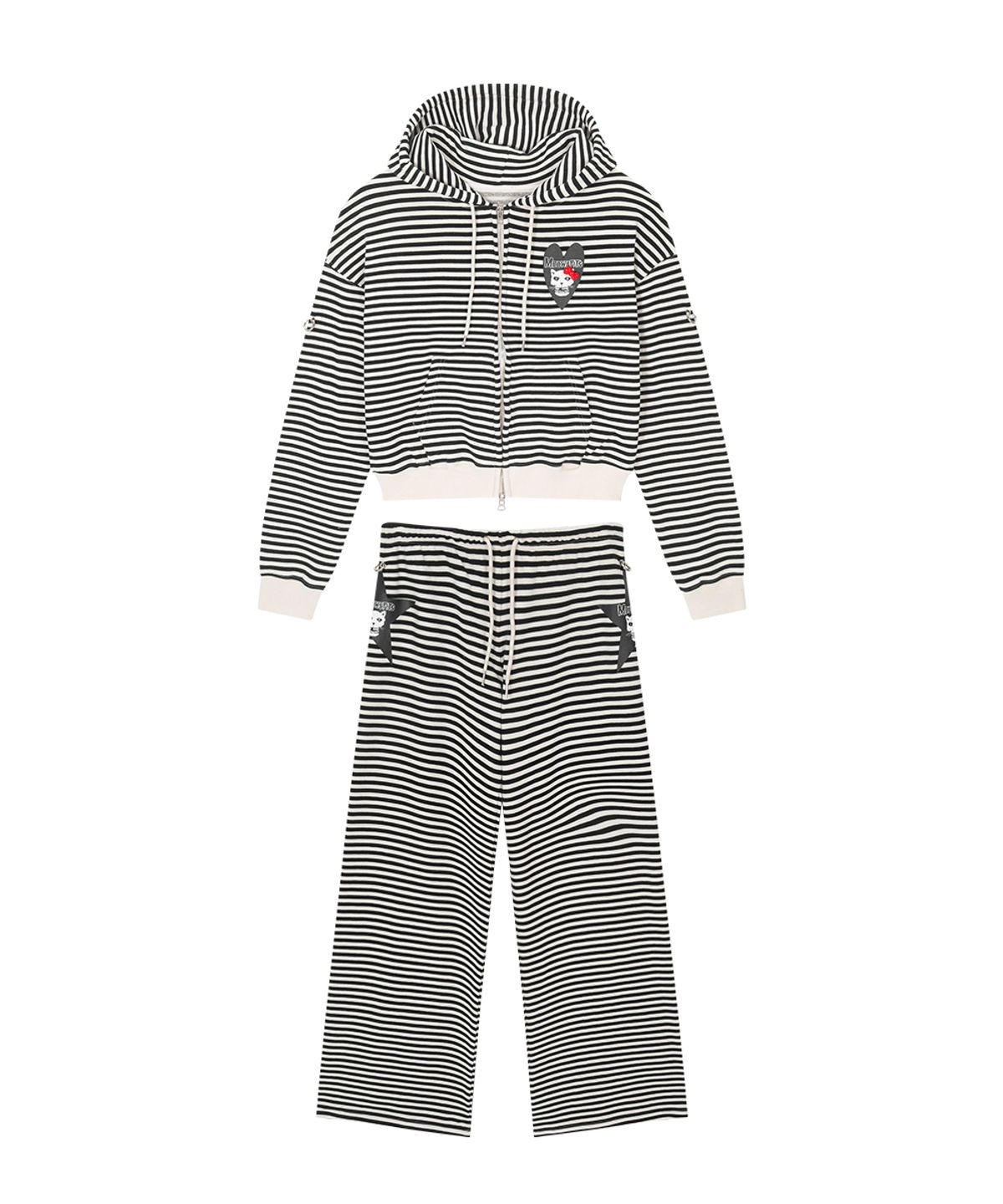하이타이드 프랭키(HIGHTIDEFRANKIE) MEOWSFITS Hoodie Pants Set Black