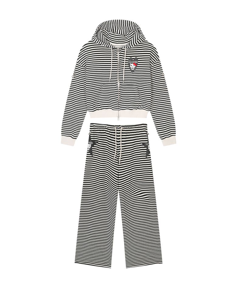 MEOWSFITS Hoodie Pants Set Black