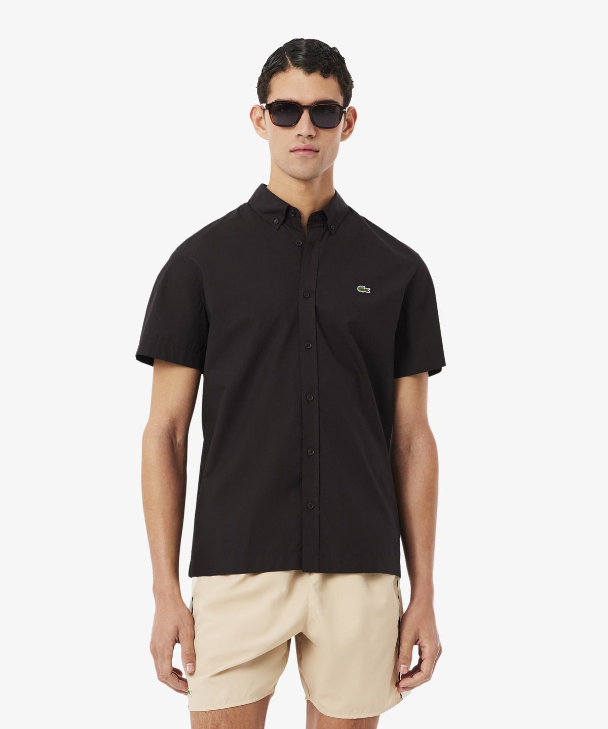 라코스테(LACOSTE) 남성 라이트 포플린 반팔 셔츠 CH2312-56G 3LA