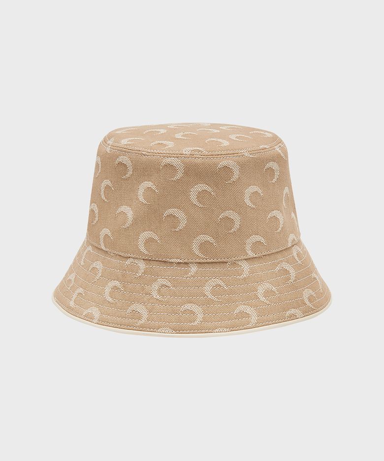 (U) 문 자카드 트윌 버킷 햇 다크 베이지 MOON JACQUARD TWILL BUCKET HAT DARK BEIGE