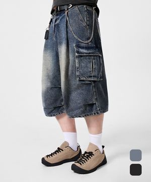 M65 파라슈트 버뮤다 커브드 데님 팬츠_2 COLOR