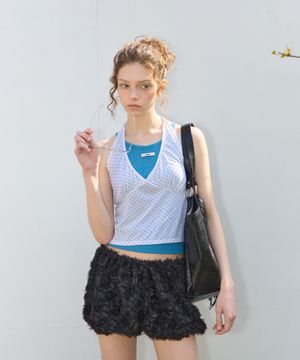 [레터리X젤라비] DOT POLKA VEIL LAYERED TOP