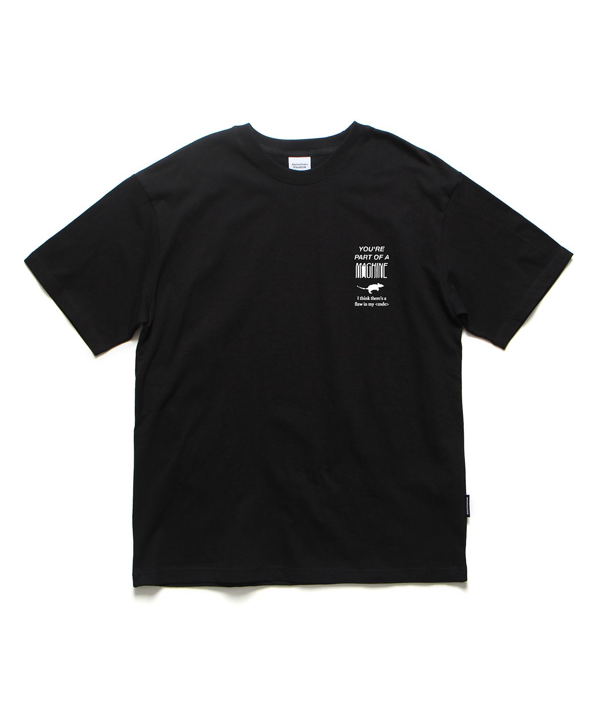 앱놀머씽(ABNORMALTHING) RATS 오버핏 티셔츠 블랙 (RATS T-SHIRT BLACK)