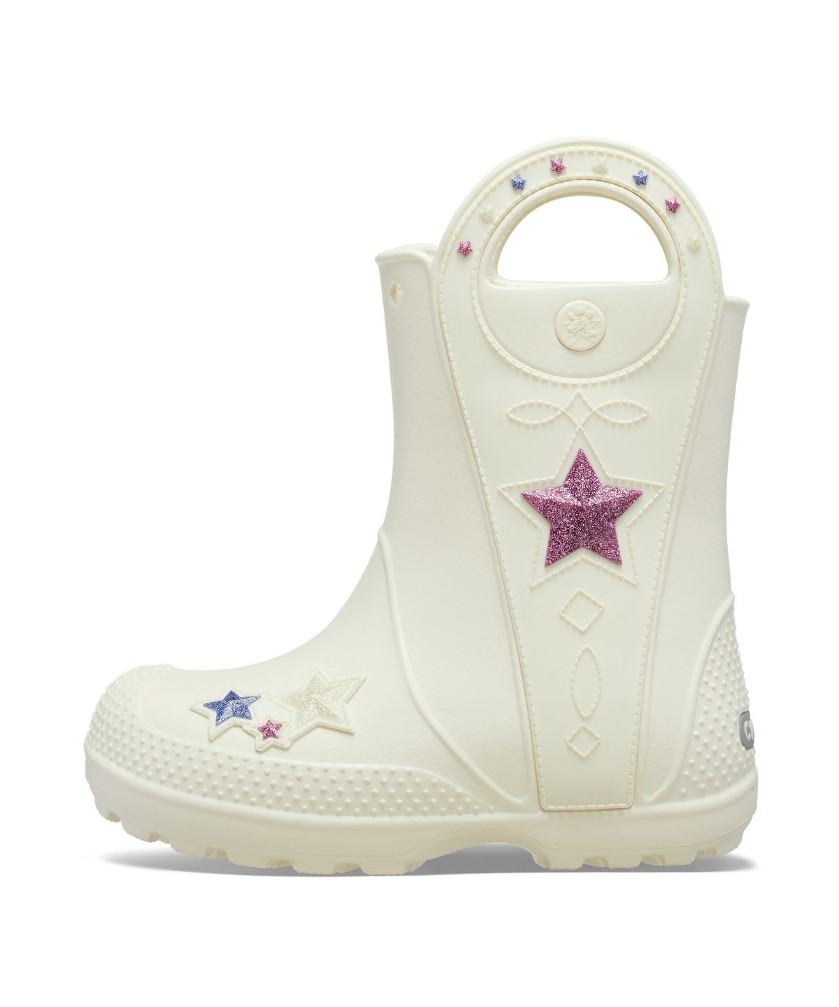 크록스키즈(CROCS KIDS) 핸들 잇 웨스턴 메탈릭 부츠 토들러 - 서밋 화이트 / 212547-2MD
