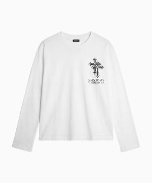 SP 더블 크로스 헤비웨이트 크롭 롱슬리브 화이트