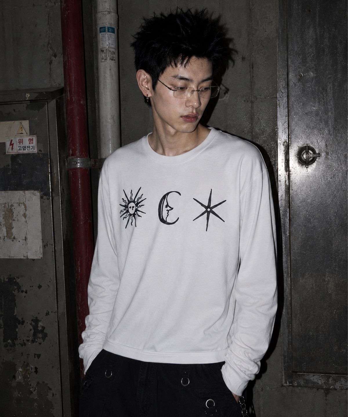 세인트페인(SAINTPAIN) SP 포춘 헤비웨이트 크롭 롱슬리브 화이트