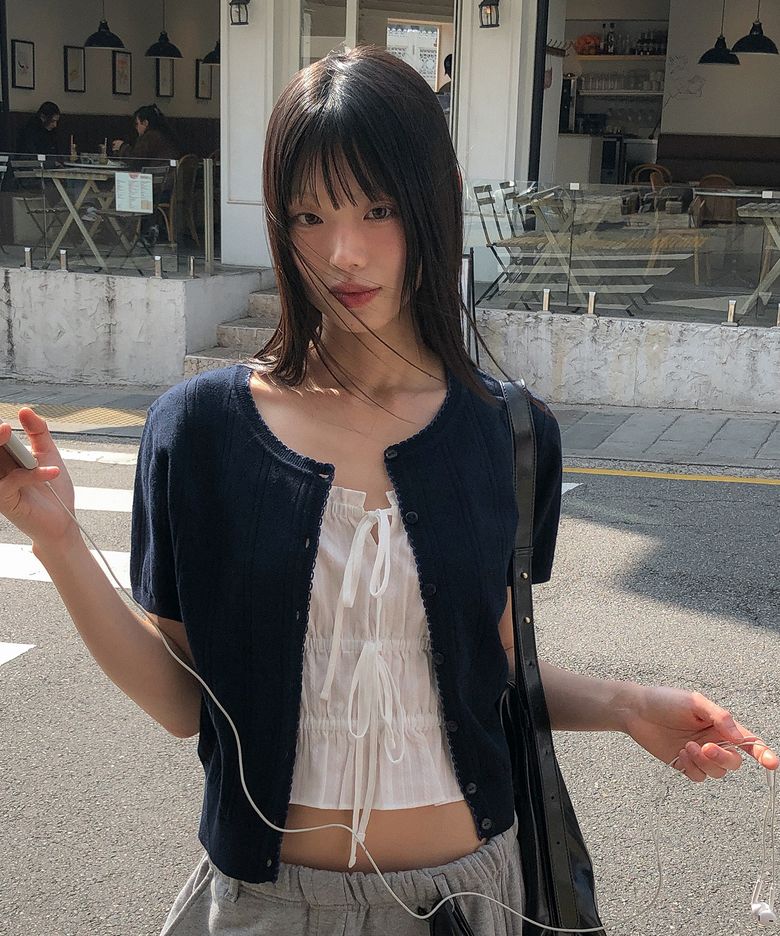 Punching Skashi Short Sleeve Cardigan / WHCKG2522F