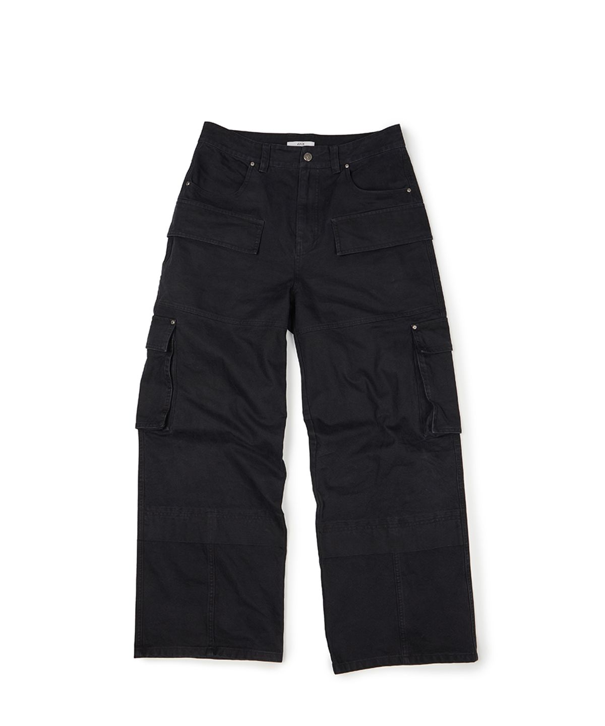 이티씨이(ETCE) HEAVY COTTON WASHED CARGO PANTS (BLACK)