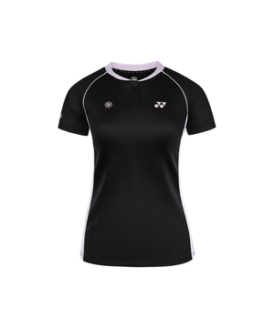 262TS004F 블랙 여성용 배색 헨리넥 벚꽃 에디션 게임웨어