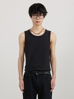 공용 라운드 슬리브리스 BK