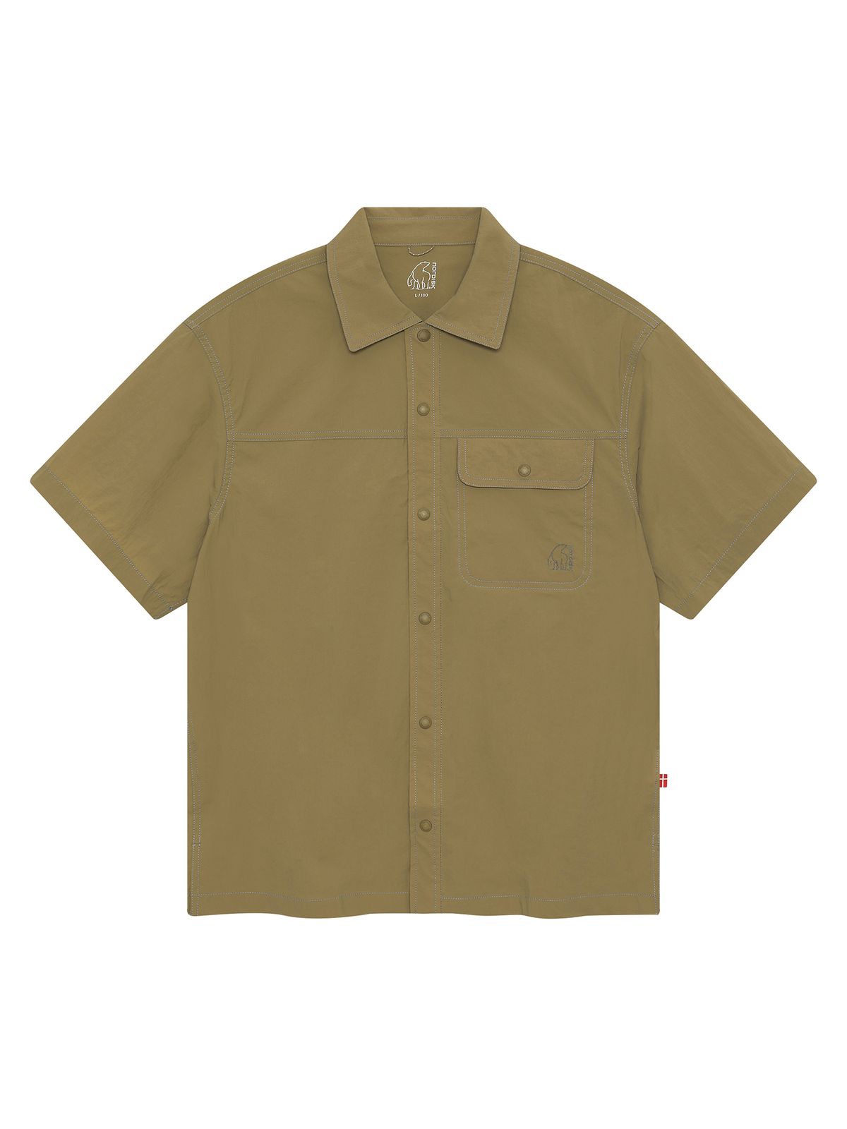 노르디스크(NORDISK) 레이사 캠핑 반팔 셔츠 - M_Beige BROWN
