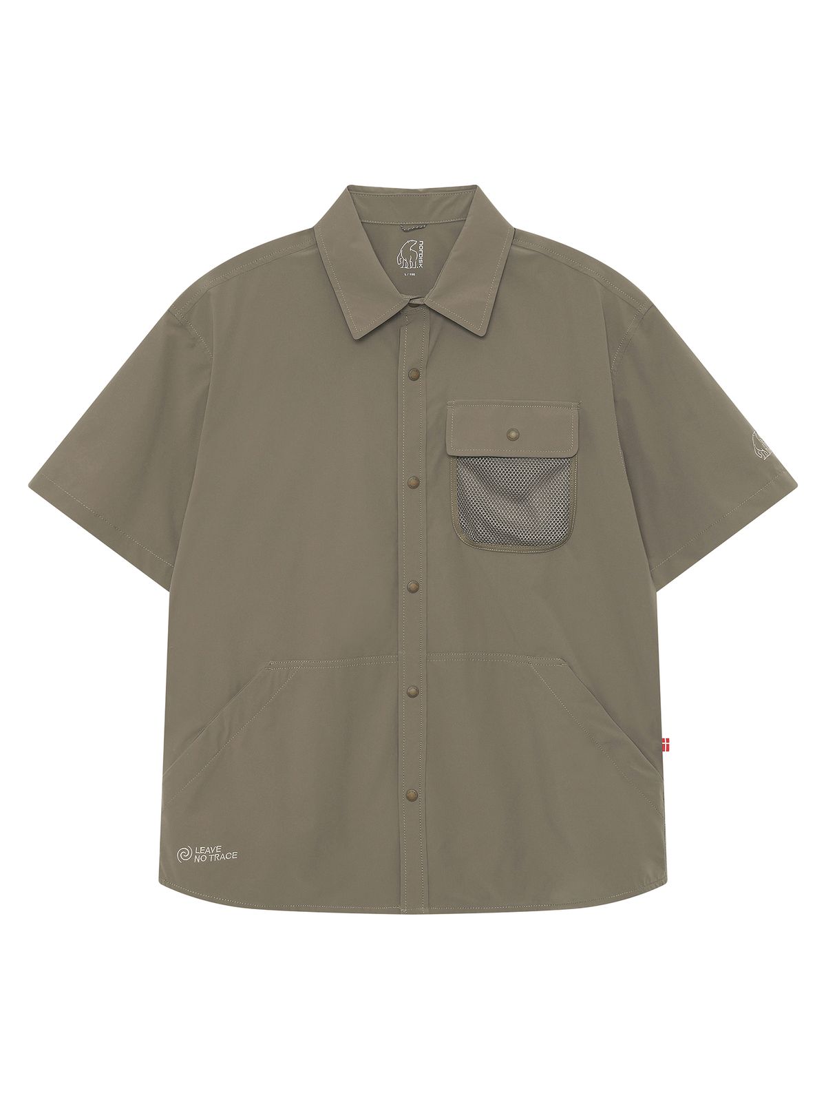 노르디스크(NORDISK) LNT 캠핑 메쉬포켓 반팔 셔츠 - M_Khaki