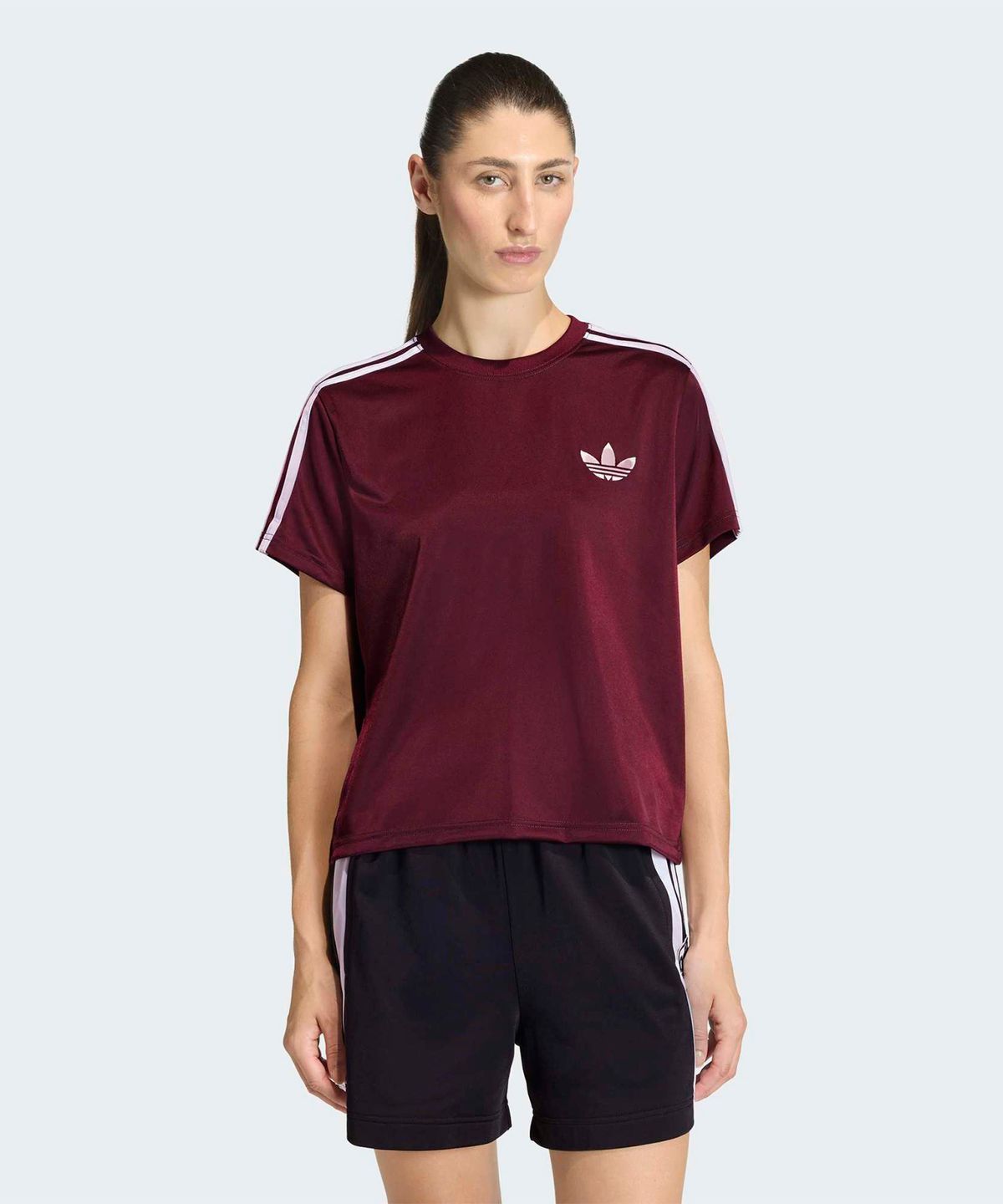 아디다스(ADIDAS) 파이어버드 티셔츠 - 마룬:화이트 / KD1349