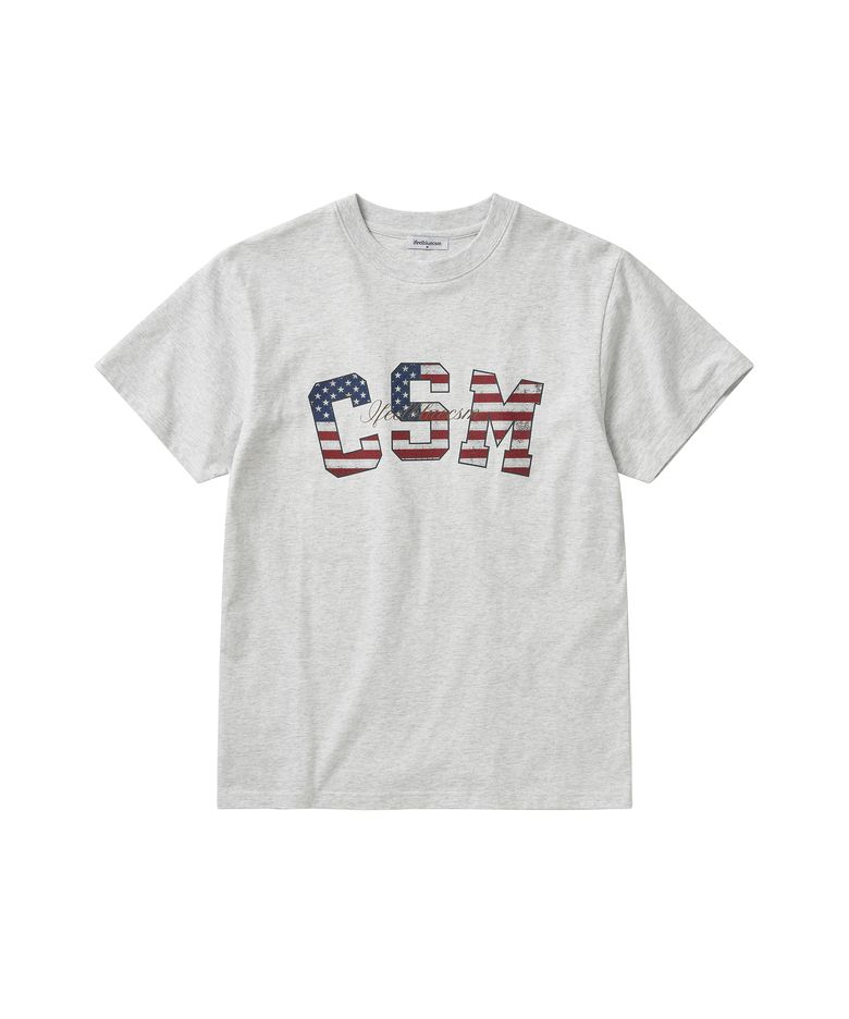 CSM USA Graphic Logo T-Shirt Melange Grey