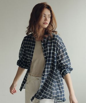 보나 클래식 체크 셔츠