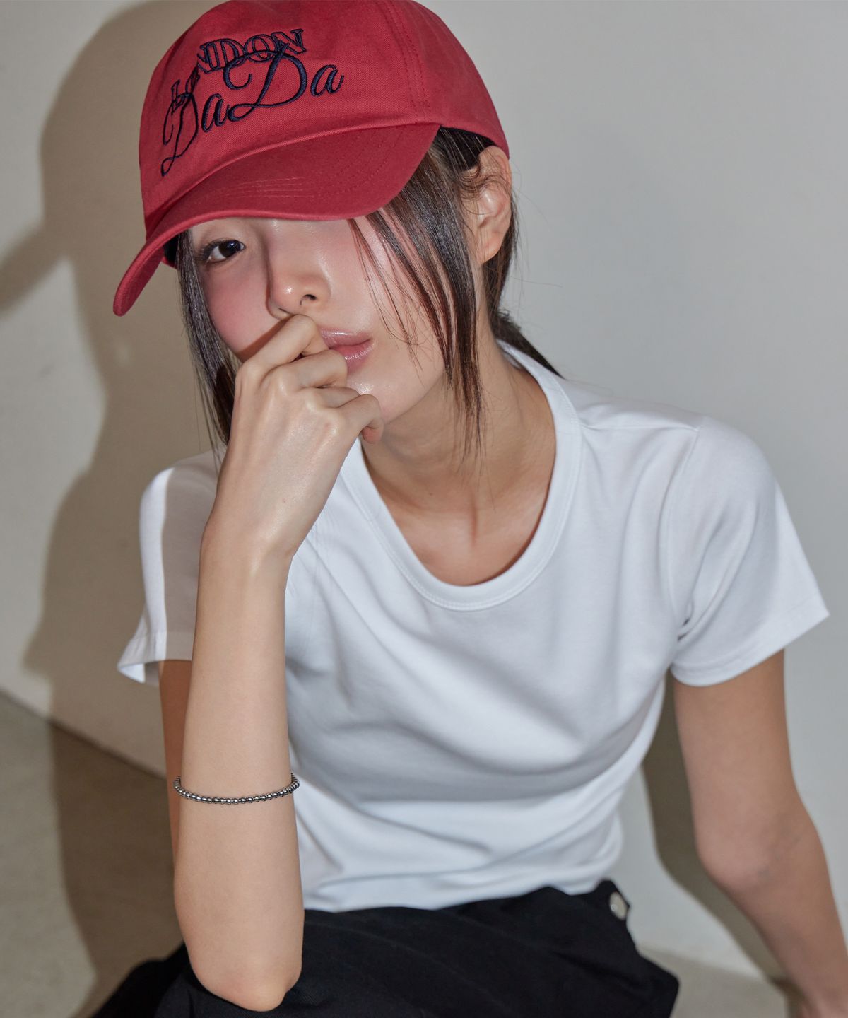 런던다다(LONDONDADA) DADA Washed Cap, RED