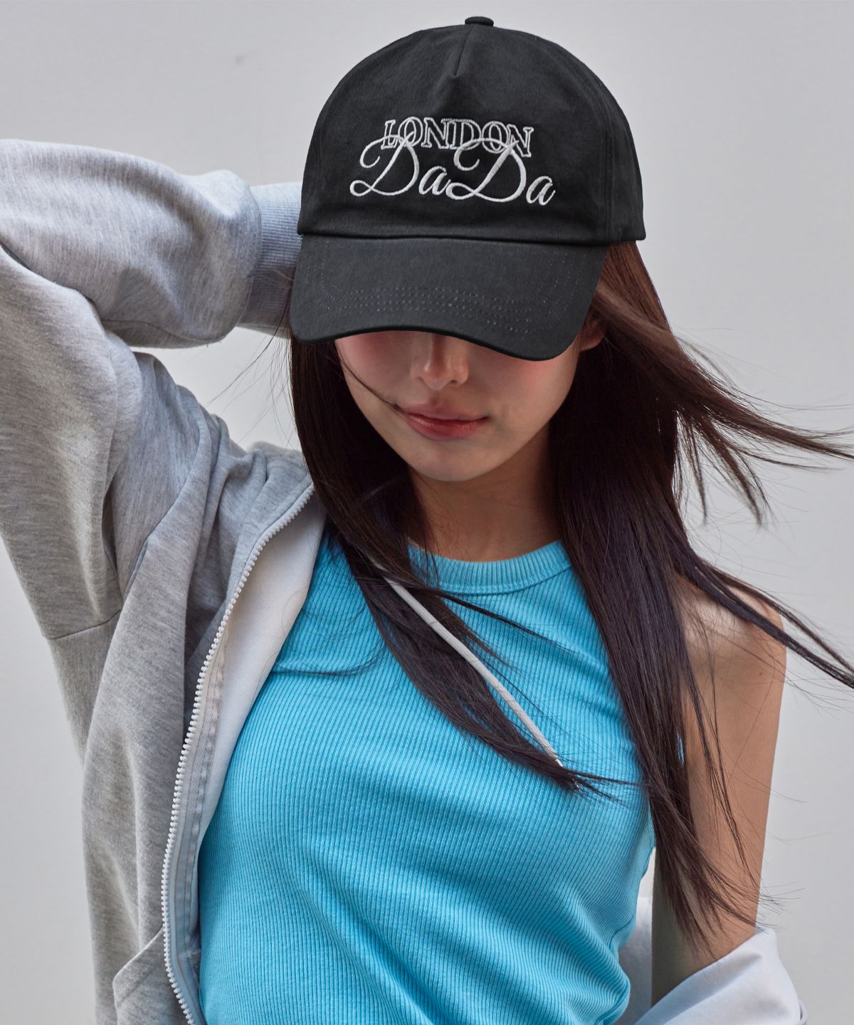 런던다다(LONDONDADA) DADA Washed Cap, CHARCOAL
