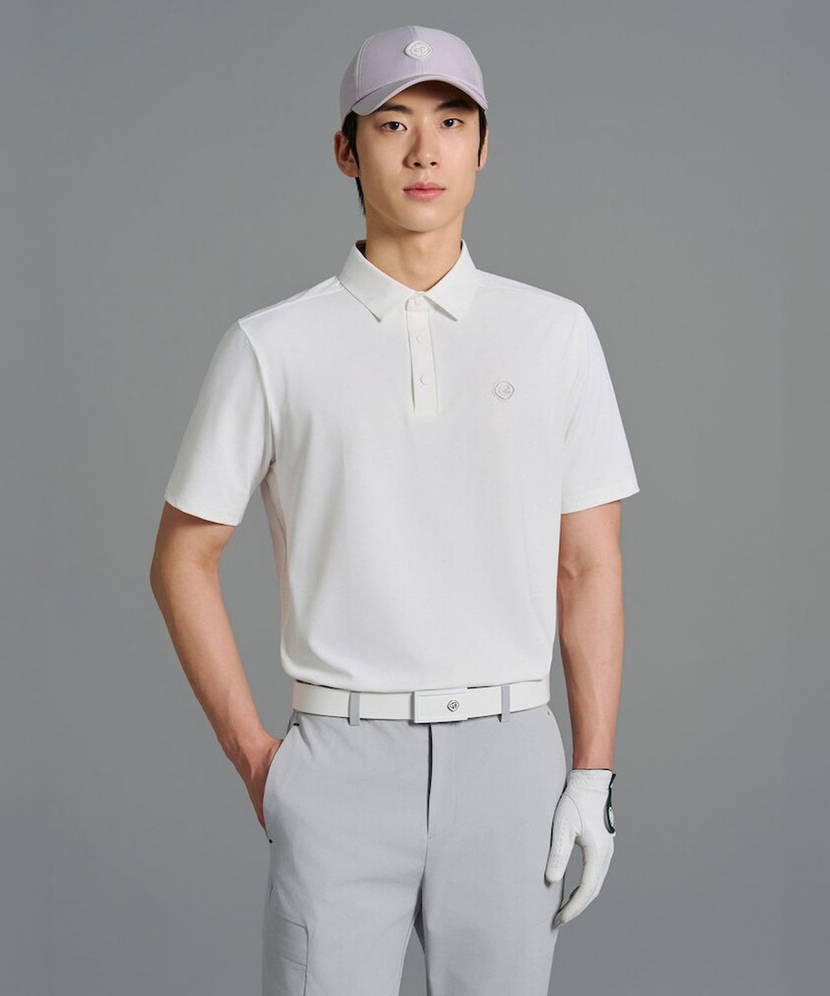 빈폴골프(BEANPOLE GOLF) [B_under] 남성 등판 타공 칼라티 - 화이트