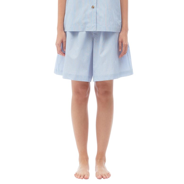 flare cotton shorts_Boyfriend Stripe