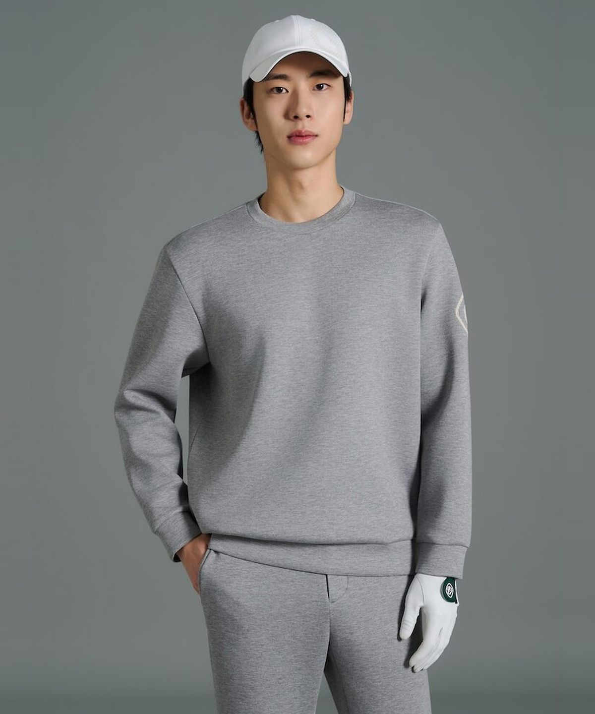 빈폴골프(BEANPOLE GOLF) 남성 셋업 스웨트 셔츠 - 그레이