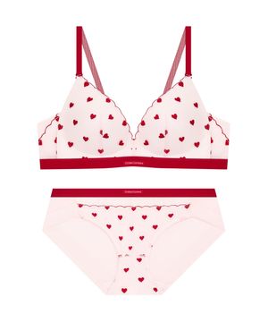 쁘띠하트 블러쉬 노와이어 브라팬티 세트