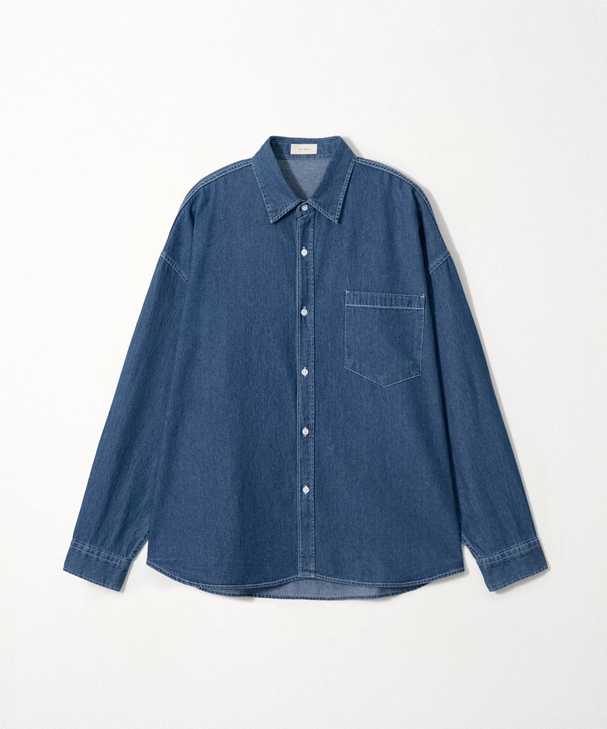 이지오(EZIO) Relaxed Denim Shirt_Blue