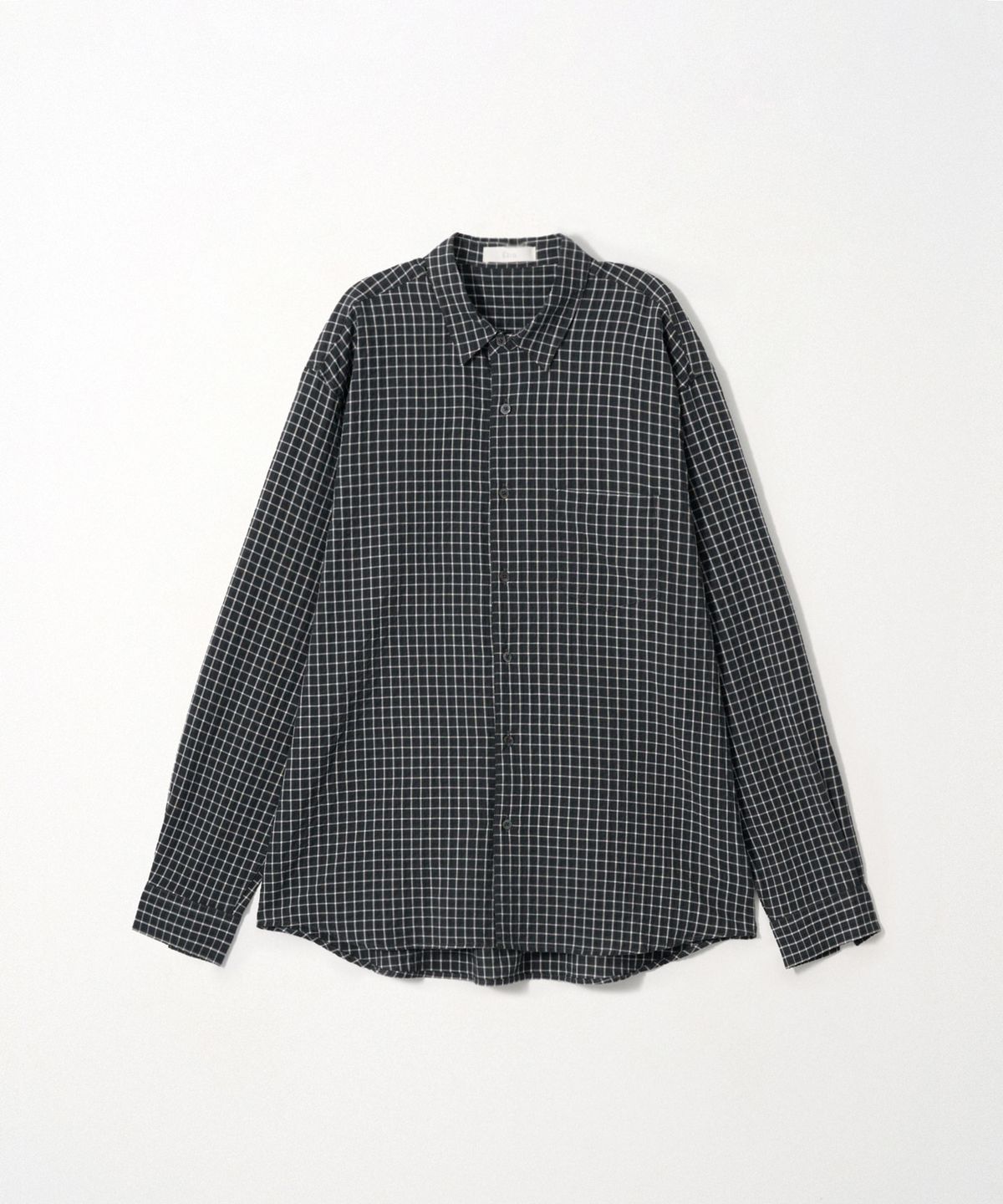 이지오(EZIO) Seersucker Grid Shirt_Black